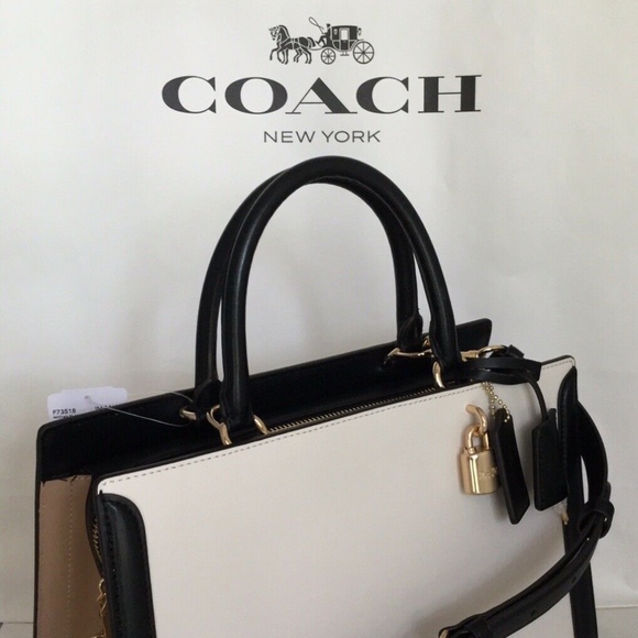 Limited Edition Coach Zoe Carryall Chalk Color Block Boutique Collectors Piece - Picture 3 of 8
